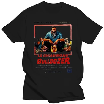 T Shirt Tomurcuk Spencer İtalyan Tarzı Buldozer Film Tv Amarcord Terence Hill Baskı T Shirt Erkek Sıcak