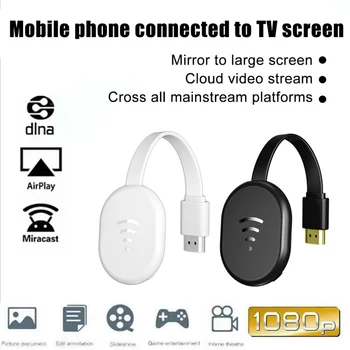 TV çubuk mini PC Kablosuz HDMI uyumlu 1080P WiFi Ekran Alıcısı TV Ekran Android IOS Tablet İçin 2.4 G Miracast Dongle Anycast